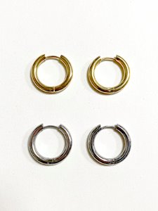 Pipe hoop earring  / 2color