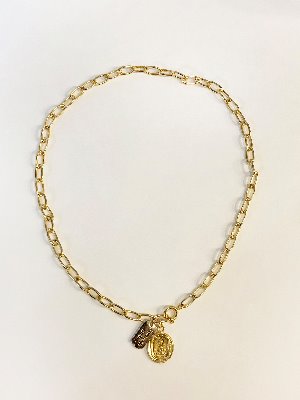 [클리어런스50%] Vase 2way necklace  / gold